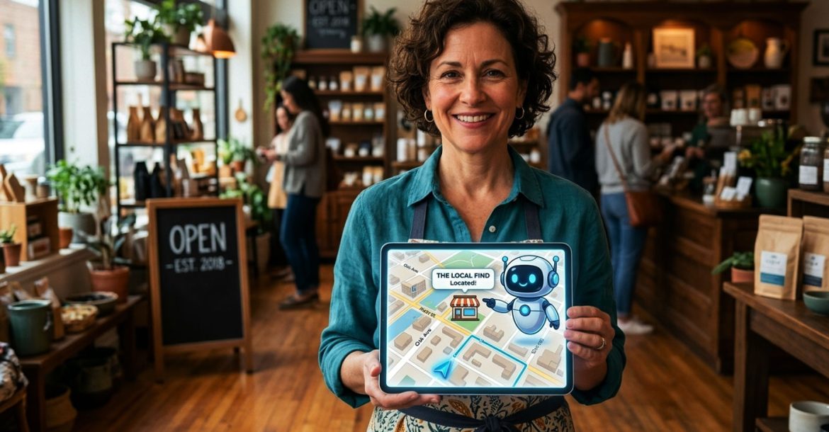 A small business owner learning Generative Engine Optimization (GEO) to get their brand cited by AI search engines.